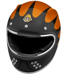 Мотошлем Guang Full Face Speedrun V.2 (Carbon &amp; Tangerine)