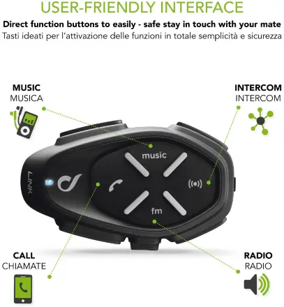 Мотогарнитура  Bluetooth Interphone Link одинарная