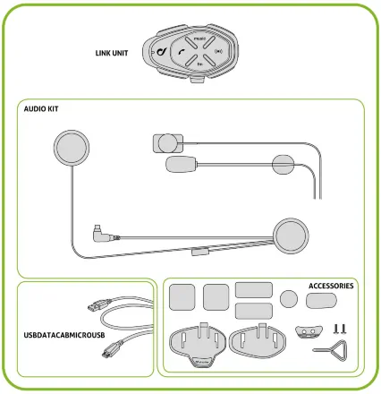 Мотогарнитура  Bluetooth Interphone Link одинарная