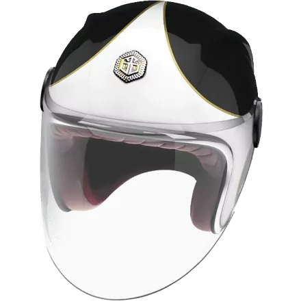 Мотошлем Guang Jet Speedrun V.1 (White &amp; Black)