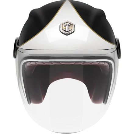 Мотошлем Guang Jet Speedrun V.1 (White &amp; Black)