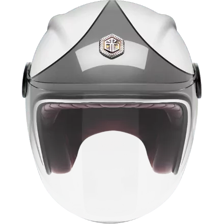 Мотошлем Guang Jet Speedrun V.1 (Silver &amp; White)