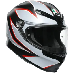 Мотошлем AGV K-6 Multi Flash Matt Black/Grey/Red