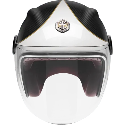 Мотошлем Guang Jet Speedrun V.1 (White &amp; Carbon)