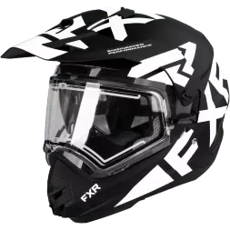 Шлем FXR Torque X Team Blk/White W/ E Shield &amp; Sun Shade с подогревом