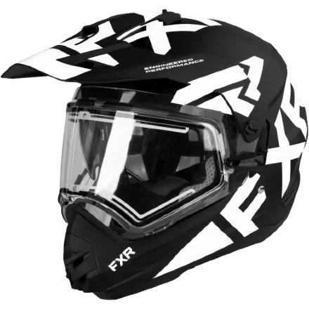 Шлем FXR Torque X Team Blk/White W/ E Shield &amp; Sun Shade с подогревом