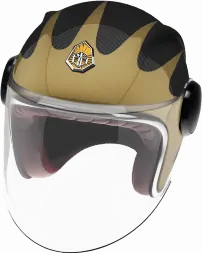 Мотошлем Guang Jet Speedrun V.2 (Gold &amp; Carbon)  