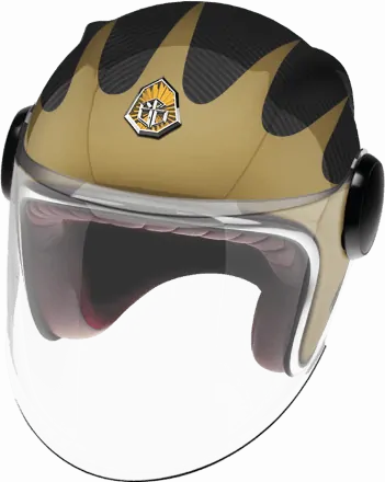 Мотошлем Guang Jet Speedrun V.2 (Gold &amp; Carbon)  