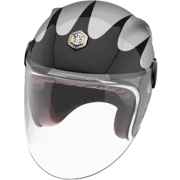Мотошлем Guang Jet Speedrun V.2 (Black &amp; Silver)