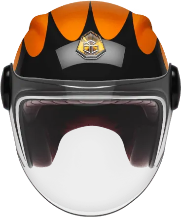 Мотошлем Guang Jet Speedrun V.2 (Black &amp; Tangerine)