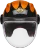 Мотошлем Guang Jet Speedrun V.2 (Black &amp; Tangerine)