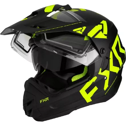 Шлем FXR Torque X Team Blk/Hi Vis W/ E Shield &amp; Sun Shade с подогревом