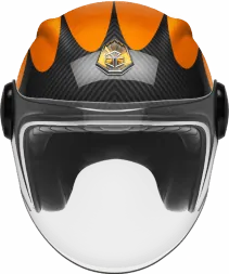 Мотошлем Guang Jet Speedrun V.2 (Carbon &amp; Tangerine)
