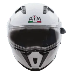 Шлем AiM JK906 White Glossy с электрообогревом  