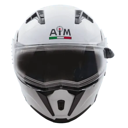 Шлем AiM JK906 White Glossy с электрообогревом  