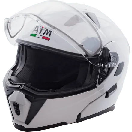 Шлем AiM JK906 White Glossy с электрообогревом  