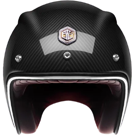 Мотошлем Guang Open Face Charbon Glossy