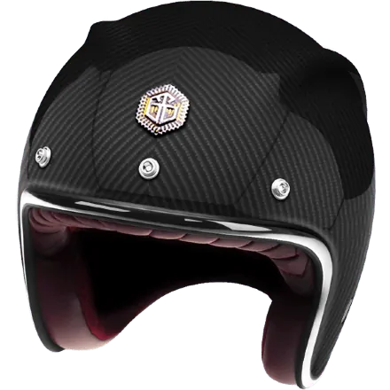 Мотошлем Guang Open Face Charbon Glossy