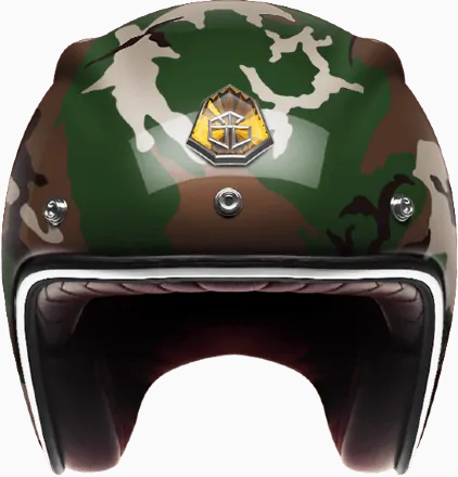 Мотошлем Guang Open Face Camo Classics Glossy