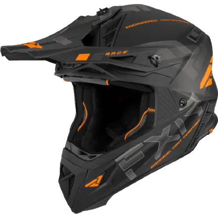 Шлем FXR Helium Race Div Black/Orange Quick Release