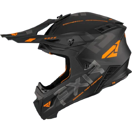 Шлем FXR Helium Race Div Black/Orange Quick Release