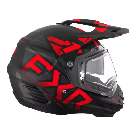 Шлем FXR Torque X Team Black/Red W/ E Shield &amp; Sun Shade с подогревом Quick Release