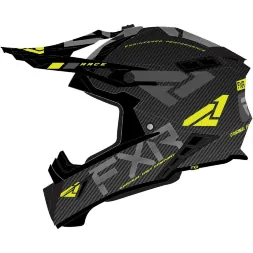 Шлем FXR Helium Carbon Hi Vis/Charcoal Quick Release