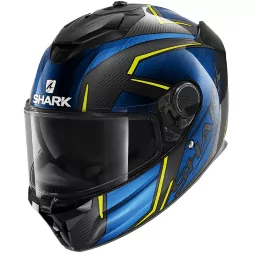 Мотошлем Shark Spartan GT Carbon Kromium, цвет Черный/Синий 