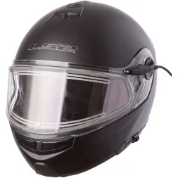 Мотошлем LS2 FF325 Strobe Electric SNOW Solid снегоходный черный матовый