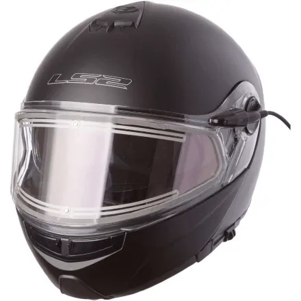 Мотошлем LS2 FF325 Strobe Electric SNOW Solid снегоходный черный матовый