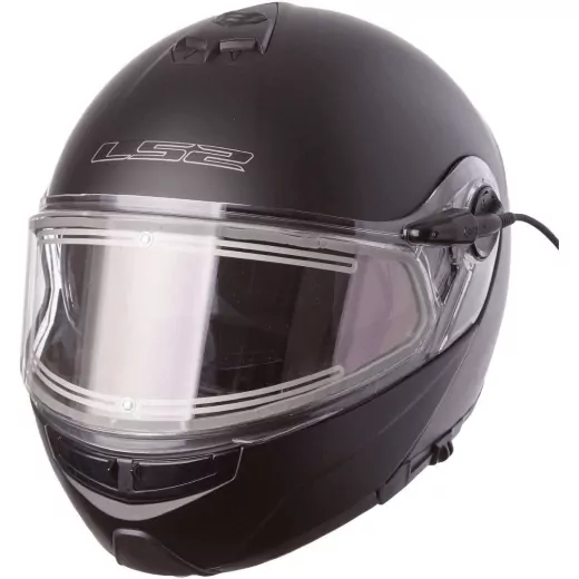 Мотошлем LS2 FF325 Strobe Electric SNOW Solid снегоходный черный матовый — 