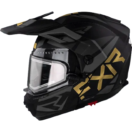 Шлем FXR Maverick X Black/Gold с подогревом 