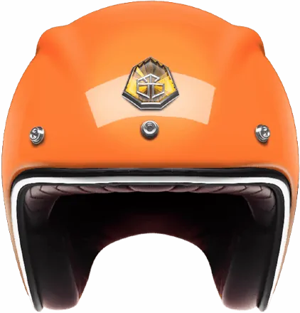 Мотошлем Guang Open Face Orange