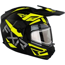 Шлем FXR Maverick X Black/Hi Vis  с подогревом 