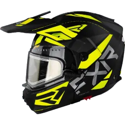 Шлем FXR Maverick X Black/Hi Vis  с подогревом 