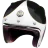 Мотошлем Guang Open Face Speedrun V.1 (White &amp; Black)