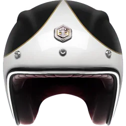 Мотошлем Guang Open Face Speedrun V.1 (White &amp; Black)