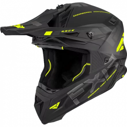 Шлем FXR Helium Race Div Black/Hi Vis Quick Release