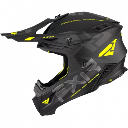 Шлем FXR Helium Race Div Black/Hi Vis Quick Release