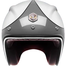 Мотошлем Guang Open Face Speedrun V.1 (Silver &amp; White)