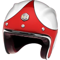 Мотошлем Guang Open Face Speedrun V.1 (Red &amp; White)