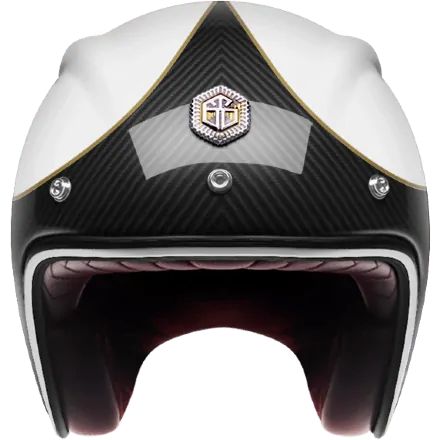 Мотошлем Guang Open Face Speedrun V.1 (Carbon &amp; White)