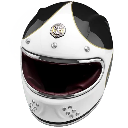 Мотошлем Guang Full Face Speedrun V.1 (White &amp; Black)