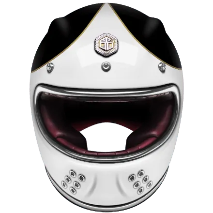 Мотошлем Guang Full Face Speedrun V.1 (White &amp; Black)