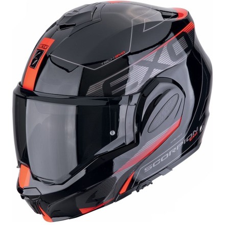 Мотошлем Scorpion Exo-Tech Evo Traveller, цвет Черный/Красный