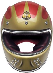 Мотошлем Guang Full Face Speedrun V.2 (Gold &amp; Ruby)