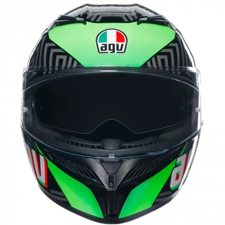 Мотошлем AGV K-3 Kamaleon Black/Red/Green