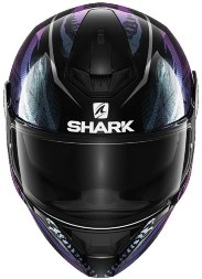 Мотошлем Shark Evo D-Skwal 2 Shigan, цвет Черный/Фиолетовый/Зеленый