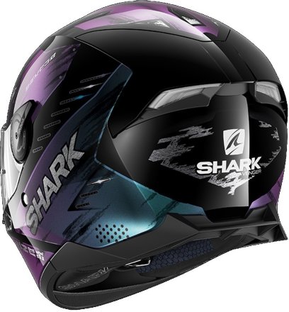 Мотошлем Shark Skwal 2.2 Venger, цвет Черный Глянцевый/Фиолетовый
