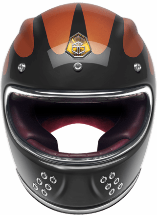 Мотошлем Guang Full Face Speedrun V.2 (Black &amp; Tangerine)